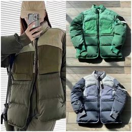 Designer men's and women's fashion jacket stones island down jacket coat luxury brand armband shoulder strap trend winter down jacket warmth cotton outdoor jacket 11