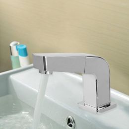 Kitchen Faucets Square Bathroom Faucet Mixer And Cold Dual Outlet Basin Sink Water Tap