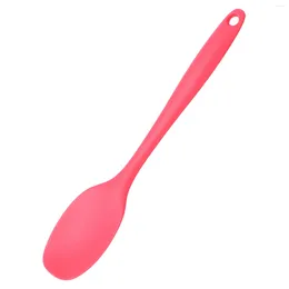 Spoons Silicone Soup Spoon Mixing Cooking Kitchen Stirring Tools Red