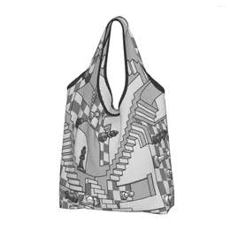 Shopping Bags Cute Chess Dimension Tote Bag Portable Game Lover Piece Grocery Shoulder Shopper