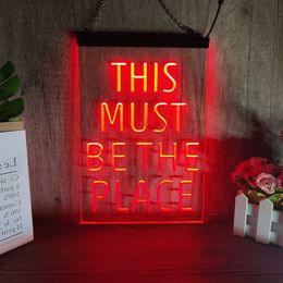 This Must Be The Place LED Neon Signs Home Decor New Year Wall Wedding Bedroom 3D Night Light