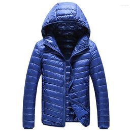 Men's Down Pure Colour Jacket Men Teen Slim Thin Mens Jackets And Coats Winter