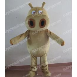 Christmas Brown Hippo Mascot Costume Top quality Cartoon Character Outfits Halloween Carnival Dress Suits Adult Size Birthday Party Outdoor Outfit