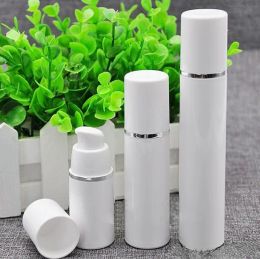 Small 15ml 30ml 50ml High Quality White Airless Pump Bottle Travel Refillable Cosmetic Skin Care Cream Dispenser PP Lotion Packing BJ