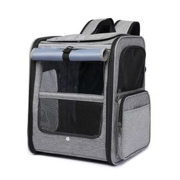 Strollers Cat Carrier Backpack Expandable Mesh Breathable Foldable Big Bag For Small Medium Dogs Cats Breathable Pet Backpack Travel Bag