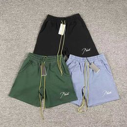 Men's Shorts Embroidery Shorts Men Women 1 1 Best Quality Yellow Drawstring White Shorts Breeches G230425