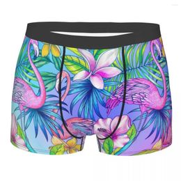 Underpants Summer Boxer Comfortable Homme Neon Tropical Botanical Flamingos And Palms Shorts Men Underwear Male Panties