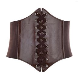 Belts Women Ladies Soft PU Leather Wrap Around Tie Simple Fashion Corset Cinchs Large Waist Wide Dress Belt