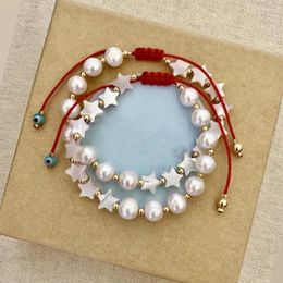 Charm Bracelets KKBEAD 2023 Shell Star Bracelet Natural Freshwater Pearl Designer Jewellery For Women Bijoux Pulseras Femme