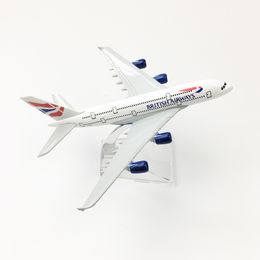 Aircraft Modle Scale 1/400 Emirates Airlines A380 Aircraft Model 15cm Alloy Aviation Diecast Miniature Educational Kids Toys for Children Boy 230426