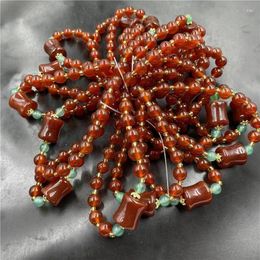 Strand Women's Agate Lucky Beads Bracelet 8mm Carnelian