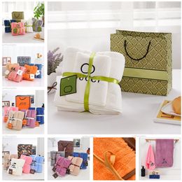 Designer A Set Pure Cotton Towel With Gift Package Luxurys Designers Face Towels And Bath Towel Soft Wash Home Absorbent Washcloths Gifts