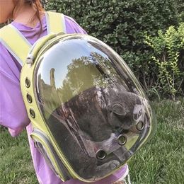 Strollers Portable Dog Cat Carrier Bag Breathable Space Capsule Astronaut Travel Bag Transparent Outdoor Small Cat Carrier Pet Backpack