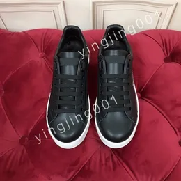 2023 new top Fashion Sneaker Mens Causal Shoes Fashion Woman Leather Lace Up Sneakers White Black mens womens