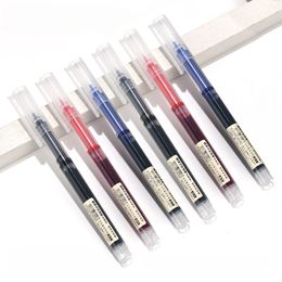 12PCS/LOT Straight Liquid Ballpoint Pen for Student Exam Classic Needle Quick Drying Ballpoint Pen Office Use 0.5mm