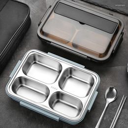 Dinnerware Sets Japanese-style High Capacity Bento Box With Compartments Portable Student Office Camping Lunch Refrigerator Storage