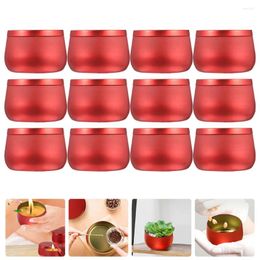 Storage Bottles 12 Pcs Belly Jar Handmade Tins Toiletry Travel Containers Box Tinplate Round Sealed Canisters