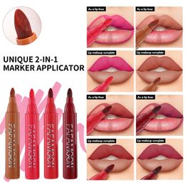 Lip Marker Stain Waterproof Matte Lip Marker With Coconut Oil And Aloe Highly Pigmented Lip Makeup Pen For Women Girls Precise