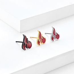 Stud Earrings Chinese Style Torch Flame Hipster Super Cool Fashion Men And Women Personality Hip Hop With Accessories