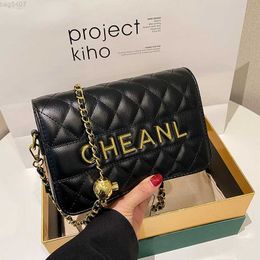 Casual Tote Shop %100 Top Designer Bags Xiaojinqiu Lingge Chain Bag for Women's New Korean Edition Trendy and Fashionable Small Square Netizen Live Broadcast Crossbod