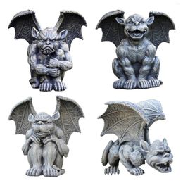 Garden Decorations Gargoyle Decor Statue Small Devil Resin Ornament For Outdoor Yard