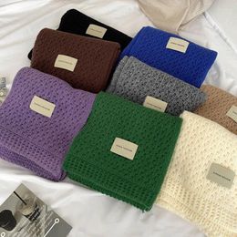 Scarves Korean-Style Atmosphere Versatile Knitted Scarf Unisex Autumn/Winter Neck Protection Woman's Pashmina Shawl Wholesale