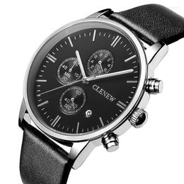 Wristwatches The Trend Fashion CLE Watch Creative Design Run Seconds 6-pin Belt Men's