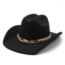 Berets Men's Cowboy Hat Western Cowgirl Country Golf Cap Party Jazz Top Hats Horseback Riding Elegant Women's 2023 Beach Outing