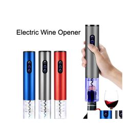 Openers Wholesale Electric Bottle Opener Red Wine Screw Matic Cordless Corkscrew Bar Supplies Kitchen Tool 4 Colours Dbc Drop Deliver Dhcnh