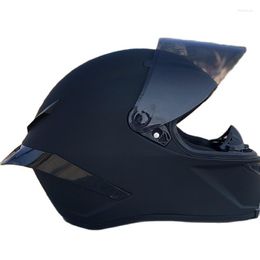 Motorcycle Helmets Matte Black Color Helmet Full Face Men And Women Scooter Motorbike Big Spoiler