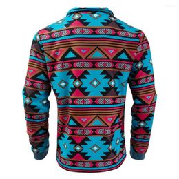 Men's Sweaters Men Sweater Double-sided Fleece Plaid Printing Zip Neckline Thicken Turn-down Collar Cold-proof Long Sleeves Casual Pullover