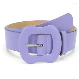 Belts Female Belt Candy Color Gourd Buckle Waist PU Leather Material Pin Jeans Coat Style Casual Waistband Wide