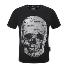 PLEIN BEAR T SHIRT Mens Designer Tshirts Brand Clothing Rhinestone PP Skulls Men T-SHIRT ROUND NECK SS SKULL AND PLEIN WITH CRYSTALS Hip Hop Tshirt Top Tees 161309