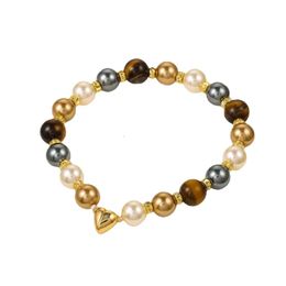 Swarovskiso Necklace Designer Women Top Quality Autumn/Winter Tiger Eye Stone High Gloss Sea Shell Pearl Mixed Colour Necklace Light Luxury Small And High End