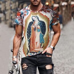 Men's T Shirts 2023 Summer Men Shirt Harajuku Ethnic 3D Printed Casual Short Sleeved Male Top Blouses Fashion Streetwear Tees