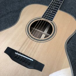 Custom 40 inch Om Body Herringbone Binding Acoustic Guitar