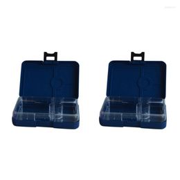 Dinnerware Sets 2X Bento Box Lunch For Kids/Adults With Compartments Leak Proof School/Picnic Travel(Blue)