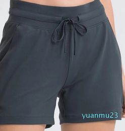 Yoga Shorts Womens Sports Short Pants Ladies Casual Yoga Outfits Sportswear Lady Girls Running Fitness Wear Cinchable Drawcor