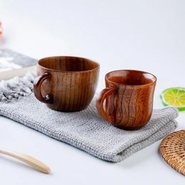 Mugs Water Cup Easy To Clean Anti-Fade Eco-friendly Minimalistic Handle Drink Various Styles Jujube Wood Mug Home Supply