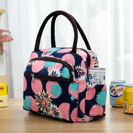 Fashion and elegant thickened waterproof canvas bento bag Mommy bag handbag small cloth bag carrying lunch box bag working woman bag mother bag