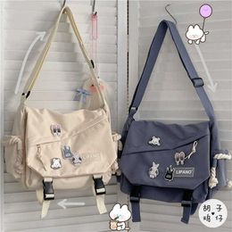 Evening Bags Nylon Handbags Shoulder Large Capacity Crossbody for Teenager Girls Men Harajuku Messenger Student School Sac 230426