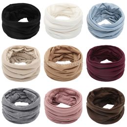 Double-layer Knitted Neck Tube Scarf Winter Warm Ring Bandana Neck Warmer Men Women Outdoor Windproof Cold-Proof Collar Scarves