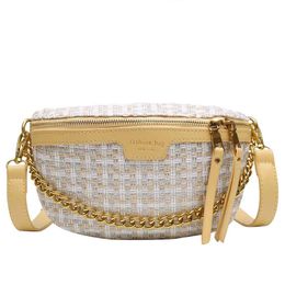 Waist Bags 2023 Womens Bag Women Pocket Fashion Chest Woven Shoulder Messenger Phone Pack Belly