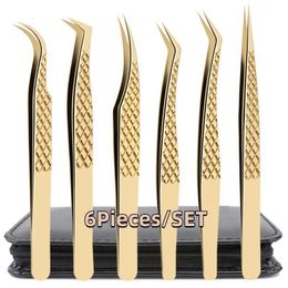 Makeup Tools 46PCS False Eyelash Tweezers Set For Fake Fan Lashes Extensions Planting Eyebrow Clip Eyelashes Tongs Nail Kit 230425