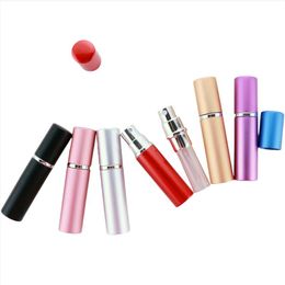 5ml Packaging Bottles Portable Mini Aluminium Refillable Perfume Bottle With Spray Empty Makeup Containers Perfume Atomizer Q6