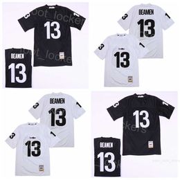 Football Movie Miami Sharks Jerseys Jamie Foxx 13 Willie Beamen Any Given Sunday Film All Stitched Team Black Away White College Vintage Breathable University Men