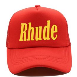 Luxurious Rhude Designers Letter Baseball Cap Womens Brand Four Seasons Adjustable Fashion Sports Golf Leisure Hats Pull Wind Boston 3698