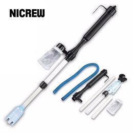Tools NICREW Aquarium Siphon Gravel Cleaner Filter Automatic Water Changer Sand Washer Fish Tank Vacuum Pump Filter Adjustable Height