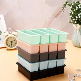 Baking Moulds Long Strip Silicone 4 Grid Giant Ice Cubes Square Tray Mold Non-toxic Durable Wine Manufacturers