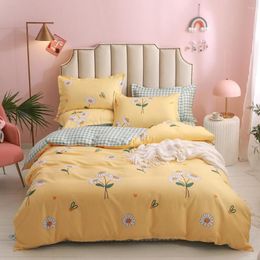 Bedding Sets Cotton 4 Piece Padded Student Dormitory Quilt Cover Three Bed Sheet Set Luxury Duvet